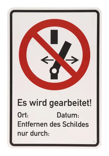 KS Tools Warnschild Geerdet - 117.2482 - Warnschild für sichere Elektroinstallationen, sorgt für erhöhte Sicherheit und Sichtbarkeit in Arbeitsbereichen.
