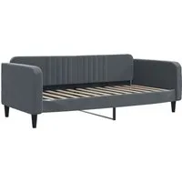 vidaXL Tagesbett Dunkelgrau 90x200 cm Samt von vidaXL