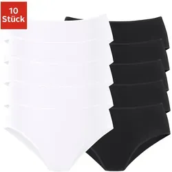 Jazz-Pants Slips PETITE FLEUR, Damen, Gr. 48/50, schwarz-weiß (weiß, schwarz), Obermaterial: 95% Baumwolle, 5% Elasthan, unifarben, körpernah, Unterhosen, aus elastischer Baumwolle, Topseller