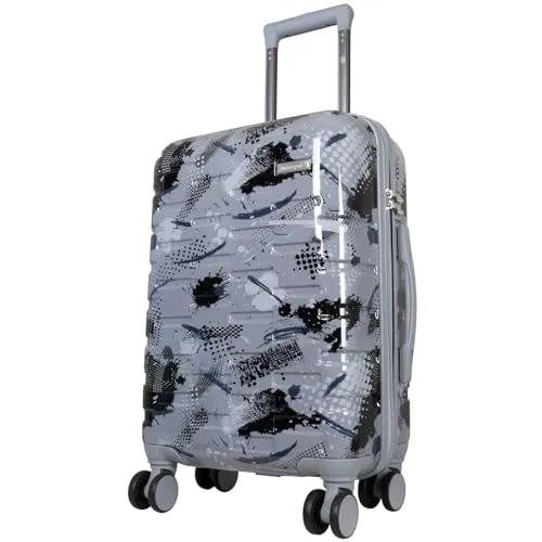 Kleiner Handgepäck Reisekoffer Pescara 55 cm - Stylischer Hartschalenkoffer aus hochwertigem Polycarbonat mit buntem Farbverlauf, ideal für Reisen. Mit 4 drehbaren Doppelrollen und integrierten Zahlenschloss für Sicherheit und Komfort.