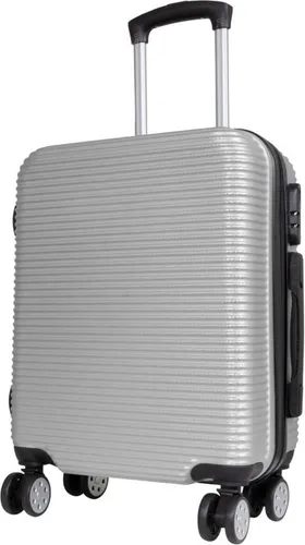 ABS Hartschale Reise Koffer Trolley Malaga Silber Gr. M in silber von Warenhandel König