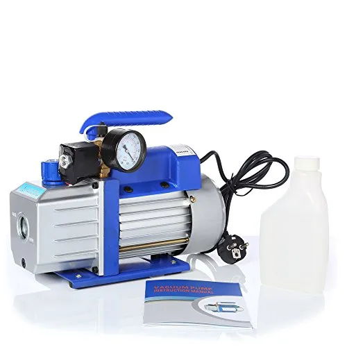 Melko 71L/min Vakuumpumpe mit Messuhr - Laborpumpen für präzise Druckkontrolle – effiziente 71L/min Durchflussrate, ideal für Klimaanlagen-Wartung und Vakuumanwendungen. Robuste Bauweise für langlebige Leistung bei professionellen und privaten Einsätzen.