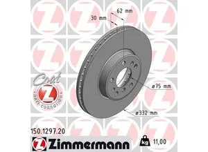 Zimmermann Bremsscheibe COAT Z 150.1297.20