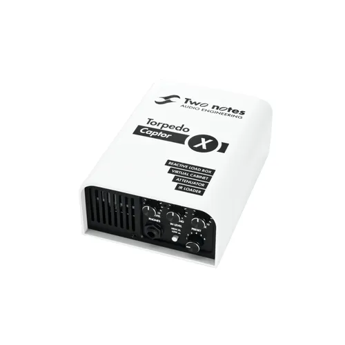 Two Notes Torpedo Captor X 16 - Reactive Loadbox & Speaker-Simulator - Studio & Recording; vielseitige Reactive Loadbox mit integriertem Attenuator und Speaker-Simulator, ideal für Röhrenverstärker und kreative Soundgestaltung