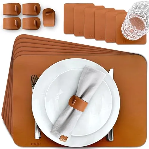 Miqio Design Tischsets, Cognac, 44x30 cm in braun von Miqio
