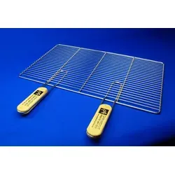 Grillrostprofi Edelstahl Grillrost - Rechteckig & Rund, 35x50 cm - Grillzubehör aus hochwertigem Edelstahl, ideal für gleichmäßiges Grillen und hohe Langlebigkeit.