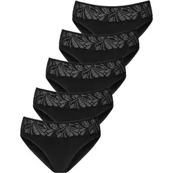 VIVANCE Damen Jazz-Pants Slips - Funktionsunterwäsche im 5er-Pack, mit edler Spitze und flachen Abschlüssen für höchsten Tragekomfort aus weicher Baumwoll-Elasthan-Qualität.