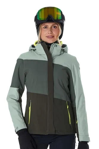killtec Damen Ksw 67 Wmn Jckt - Wasserdichte Skijacke mit Abzippbarer Kapuze - Funktionsjacke mit 10.000 mm Wassersäule, verschweißten Nähten und vielen Taschen. Ideal für aktive Wintersportler, um trocken und komfortabel zu bleiben.