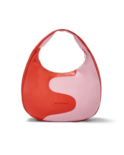 Expatrié Schultertasche Lina – Zweifarbige, wasserabweisende Damenhandtasche - Schultertaschen – Expatrié Lina mit stylischem slouchy Look, wasserabweisend und funktional mit Platz für einen 16 Zoll Laptop.