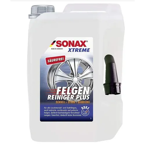 Sonax Felgenreiniger Xtreme Plus Max Effekt 5L - Autopflege & Motorradpflege: Mit Wirkindikator für effektive Schmutzlösung, entfernt mühelos hartnäckige Verschmutzungen und sorgt für strahlende Felgen.