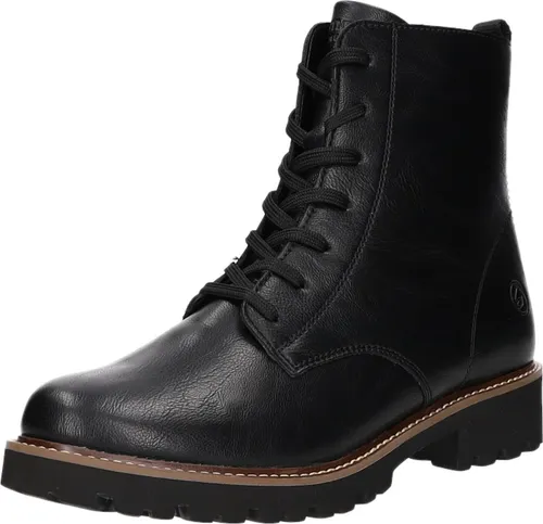 Schnürboots REMONTE Damen Gr. 39 schwarz - Wanderschuhe aus Leder und Lederimitat, wärmend mit herausnehmbarer Innensohle, ideal für stilbewusste Frauen, die Komfort und modischen Used Look schätzen.