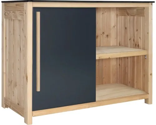 Gartenschrank/Outdoorküche Konsta Typ 603 Douglasie Eckmodul einseitige Schiebet