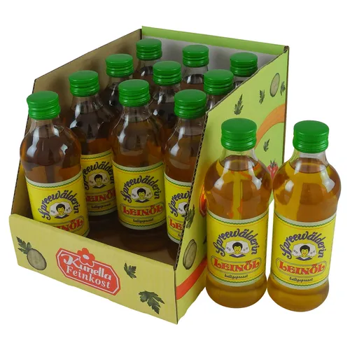 13,33€/1l) Spreewälderin Leinöl, kaltgepresst 12er Set (12 Flaschen à 250 ml