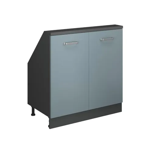 Vicco Kommode Rion in Blau-Grau/Anthrazit