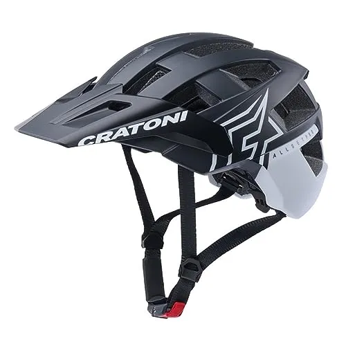 Cratoni Allset Pro Helm – Unisex, Schwarz/Weiß Matt, Größe L - Fahrradhelm mit verstellbarem Visier und 14 Ventilationsöffnungen für optimalen Komfort und Sicherheit bei jeder Fahrt.