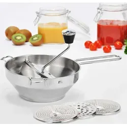 Edelstahl Passiermühle mit 3 Einsätzen