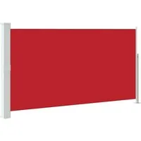 vidaXL Seitenmarkise 160x300 cm Rot - Sichtschutz mit UV-beständigem, reißfestem Polyester, ideal für Privatsphäre und Schutz vor Sonne und Wind, inklusive automatischer Rückrollfunktion und Montagematerial.
