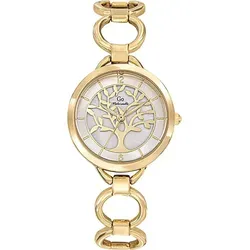 Girl Only Mademoiselle Armbanduhr gold - Elegante Damen Analog-Quarzuhr UGO695556 - Die stilvolle Girl Only Armbanduhr mit goldenem Metallarmband und Klappverschluss überzeugt durch ihr silbernes Zifferblatt und das besondere Mother of Pearl Design. Ideal für modebewusste Damen!