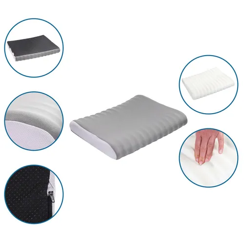 hjh OFFICE MEDISIT V Sitzkissen - Ergonomisches Kissen aus hochwertigem Stoff mit Memory Foam, fördert eine gesunde Körperhaltung, ideal für Büro und Zuhause.