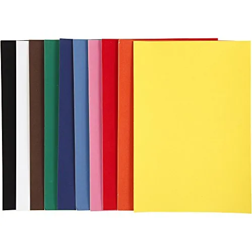 Creativ 100263 Velours-Papier, A4, 21 x 30 cm, 140 g, 10 Blatt, Blau