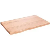 vidaXL Tischplatte mit Naturkante, Holztischplatte aus Eiche - Esszimmertischplatte aus massivem, unbehandeltem Eichenholz mit einzigartiger Naturkante, ideal für kreative DIY-Projekte und vielseitig kombinierbar mit verschiedenen Untergestellen.