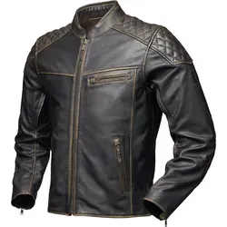 Modeka Phinix Motorrad Lederjacke, dunkelbraun, 2XL - Motorradjacke aus hochwertigem Ziegenleder mit ultraflachen Protektoren für optimalen Schutz und klassischen Stil. Ideal für stilbewusste Biker, die Komfort und Sicherheit schätzen.