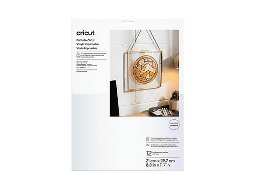 CRICUT A4 (12 Stk.), Transparent, Vinylfolie in weiß von Cricut