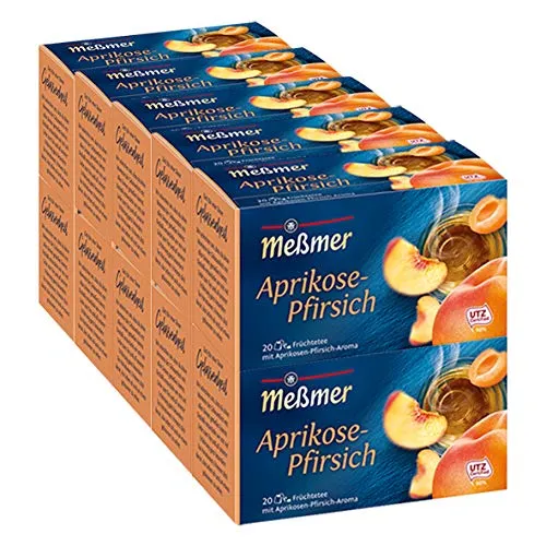 Meßmer Aprikose-Pfirsich, 20 Beutel, 10er Pack (10 x 55 g)
