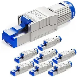 CAT.8 Netzwerkstecker – Stk. 8 - Hochgeschwindigkeits-Netzwerkstecker für stabile Datenübertragung. Ideal für Büros und Rechenzentren, bietet er eine robuste Bauweise und Unterstützung für bis zu 40Gbps.
