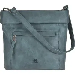 Greenburry Schultertasche Mad'l Dasch, Kunstleder blau - Daypack aus Kunstleder in stilvollem Petrol, mit praktischem Reißverschluss und mehreren Fächern für optimale Organisation.
