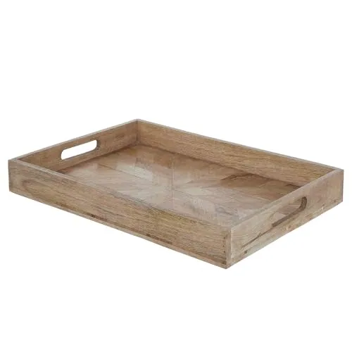 Butlers Dekotablett aus Mangoholz, 5 cm, Braun, Dekoartikel