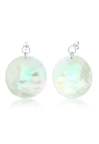 Elli Ohrringe Damen Ohrhänger mit Perlmutt in 925 Sterling Silber - Ohrringe für Damen aus hochwertigem 925 Sterling Silber mit elegantem Perlmutt. Handgefertigt und anlaufgeschützt – das perfekte Geschenk für jeden Anlass!