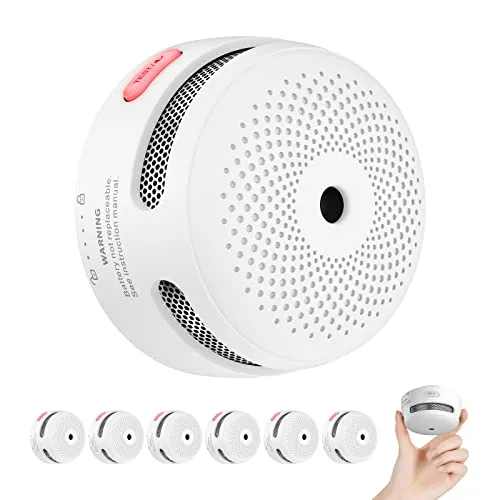 X-Sense Standalone Mini Rauchmelder 10 Jahre Batterie 6er Set, Nicht mit Basisstation kompatibel, Zertifiziert nach EN 14604