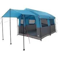 vidaXL Familienzelt Blau und Grau 324 x 255 x 230 cm – Ideal für Sommerabenteuer - Dieses geräumige Familienzelt bietet Platz für unvergessliche Campingausflüge. Mit wasserfestem Material und praktischem Design ist es der perfekte Begleiter für Naturfreunde, die Komfort und Funktionalität schätzen.