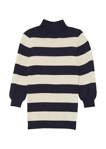 s.Oliver Geringeltes Strickkleid mit Stehkragen Navy 110 in blau von s.Oliver