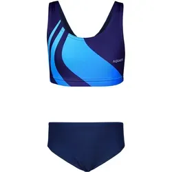 Aquarti Bustier-Bikini Aquarti Mädchen Sport Bikini Racerback Bustier & Bikinislip blau 134