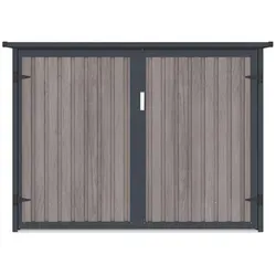 Vente-Unique Fahrradbox Taupe aus Metall, 4-Sitzer, 189x142x189 cm