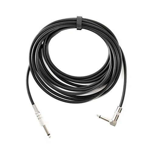 MUSIC STORE Instrumentenkabel 6m, S zu A, Gitarrenkabel, Schwarz, 6mm Querschnitt