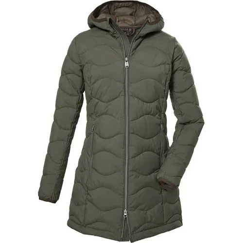 G.I.G.A. DX Damen Steppparka mit Kapuze - Funktionsjacke in Daunenoptik, wasserabweisend und atmungsaktiv, ideal für aktive Frauen, die Wert auf Komfort und Umweltfreundlichkeit legen.