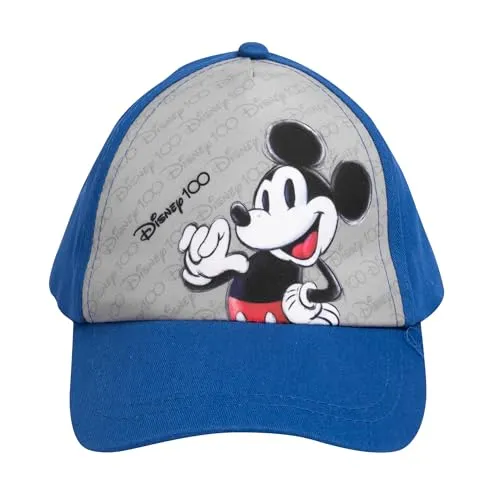 United Labels Disney Mickey Mouse Cap für Kinder, Blau Grau, Basecap verstellbar, Kappe für Jungen