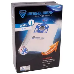 Wessel-Werk Staubsaugerbeutel 4 x WM3 = Swirl M52 Staubsaugerbeutel für Miele mit Staubverschluss +