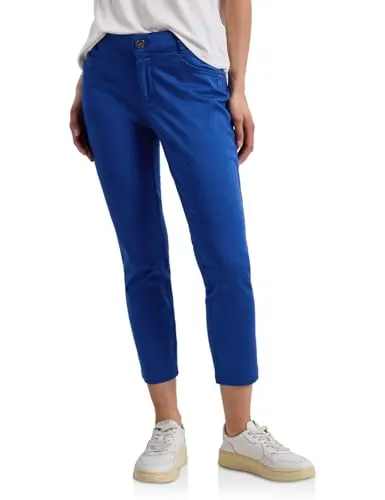 Street One 7/8 Slim Leg Hose im Satin-Look Amparo Blue 44