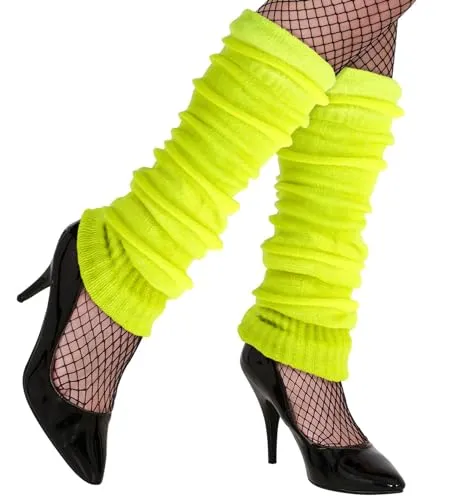 W WIDMANN MILANO Party Fashion - Neon Beinstulpen, ideales Kostümzubehör für 80er Jahre Karneval und Mottopartys, angenehm zu tragen und schweißreduzierend
