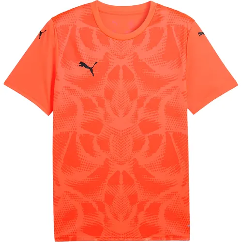 Puma teamULTIMATE Trikot Herren - Neonorange Schwarz, Größe M - Trikots für Herren mit DRYCELL-Technologie für optimale Feuchtigkeitsregulierung. Ideal für Fußball, Handball und Volleyball. Nachhaltig aus 100% recyceltem Polyester gefertigt.