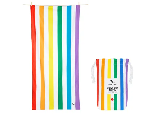 Dock & Bay LTD c/o Strandtuch Beach Towel L Rainbow Skies 160x90cm, Polyester (TOWLB-SUM-LG-RAINB-R)