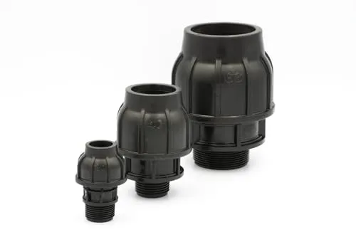 Stabilo-Sanitaer PE Rohr Verschraubung 40mm x 1 1/4 Zoll Aussengewinde Klemmverbinder Klemmverschraubung Fitting Verbinder