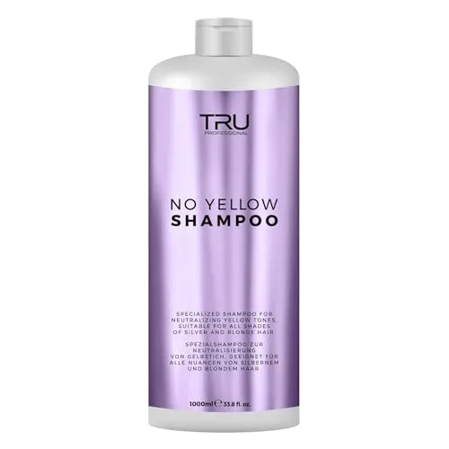 Tru No Yellow Farbschutz Shampoo, 1000ml – Anti-Gelbstich Pflege für gefärbtes & getöntes Haar, Glanz & Geschmeidigkeit