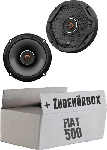 Fiat 500 Heck - JBL GX602 2-Wege Koax Lautsprecher - Car-HiFi-Lautsprecher im Einbauset für Fiat 500, mit patentiertem Plus One™-Woofer für überlegene Klangqualität und kraftvollen Sound bis 21kHz.