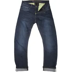 Modeka Nyle Cool Motorrad Textilhose, blau, Größe 31 für Männer - Motorradhose aus 12,5oz Denim mit Cordura und Coolmax, bietet hervorragende Atmungsaktivität und Schutz durch Aramid-Einsätze an Hüfte, Gesäß und Knien.