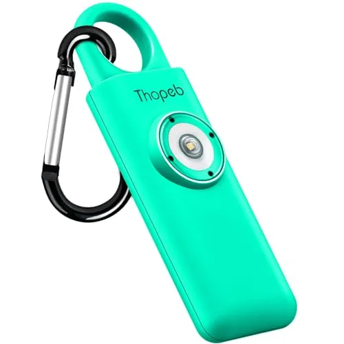 Der Original Persönlicher Alarm Für Frauen, Schlüsselanhänger Mit Alarm für Selbstverteidigung und Sicherheit, 130 dB Sirene, LED-Stroboskoplicht, Hilft Ältesten, Kinder (Seegrün)